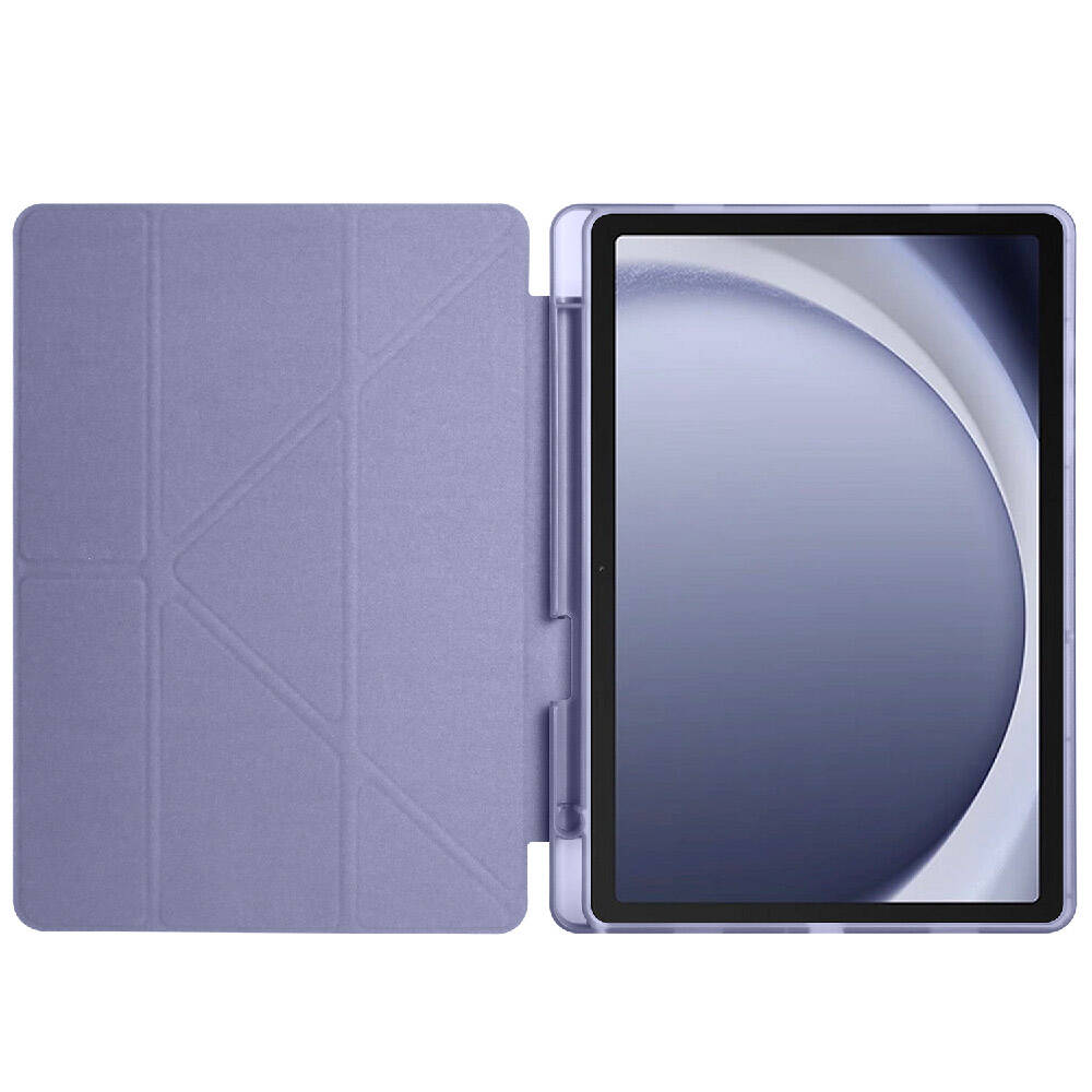 Samsung Galaxy Tab A9 Uyumlu Kılıf Zore Tri Folding Kalem Bölmeli Standlı Kılıf - 25