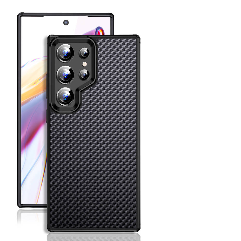 Samsung Galaxy S24 Ultra Uyumlu Kılıf Aramid Karbon Fiber Magsafe Özellikli Wlons Radison Kapak - 13