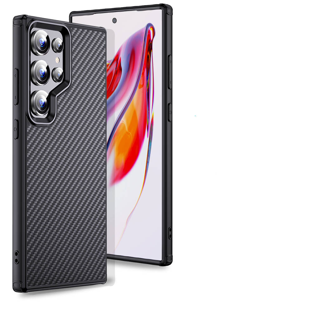 Samsung Galaxy S24 Ultra Uyumlu Kılıf Aramid Karbon Fiber Magsafe Özellikli Wlons Radison Kapak - 14
