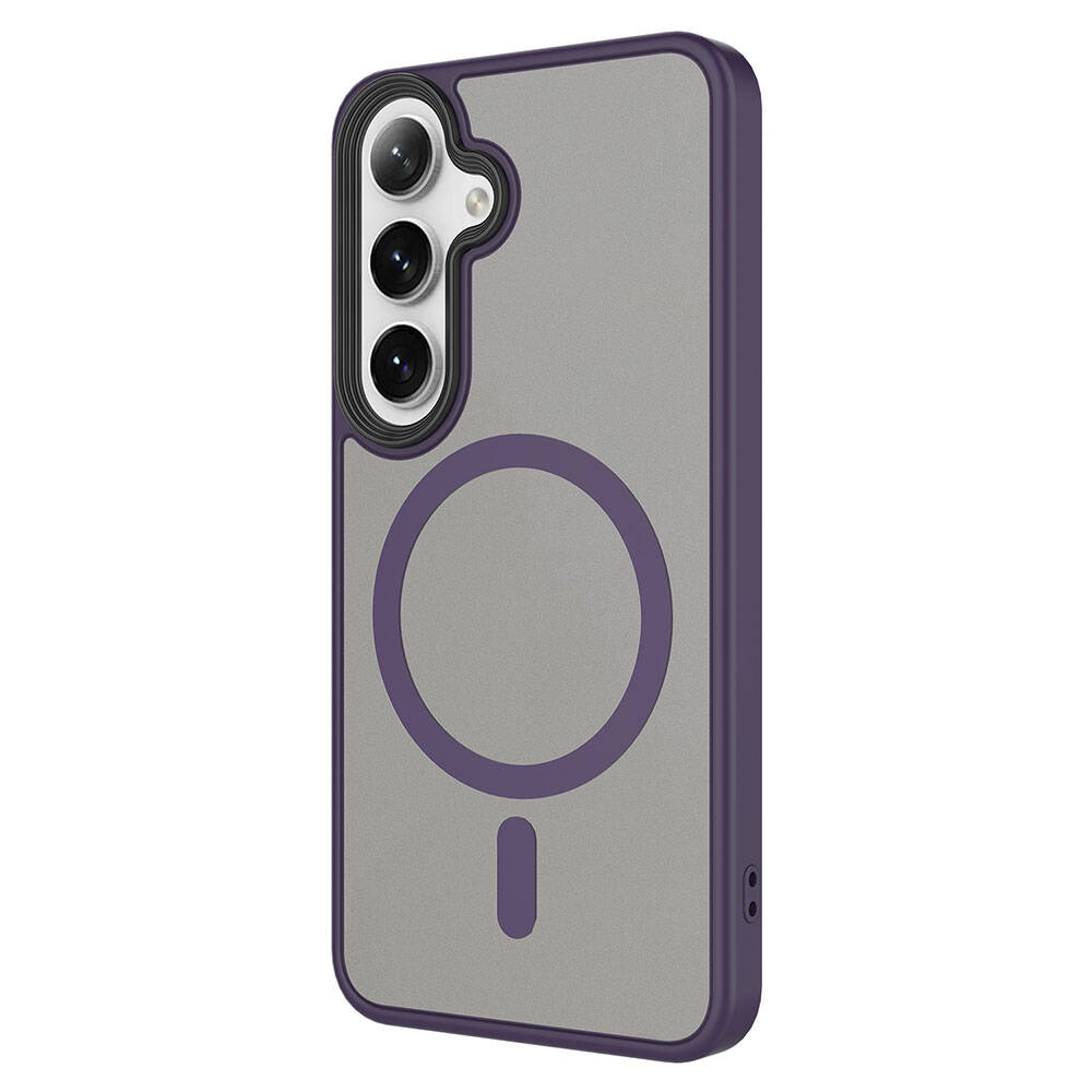 Samsung Galaxy S24 Plus Uyumlu Kılıf Sert PC Arka Yüzey Wireless Şarj Özellikli Zore Flet Magsafe Kapak - 2