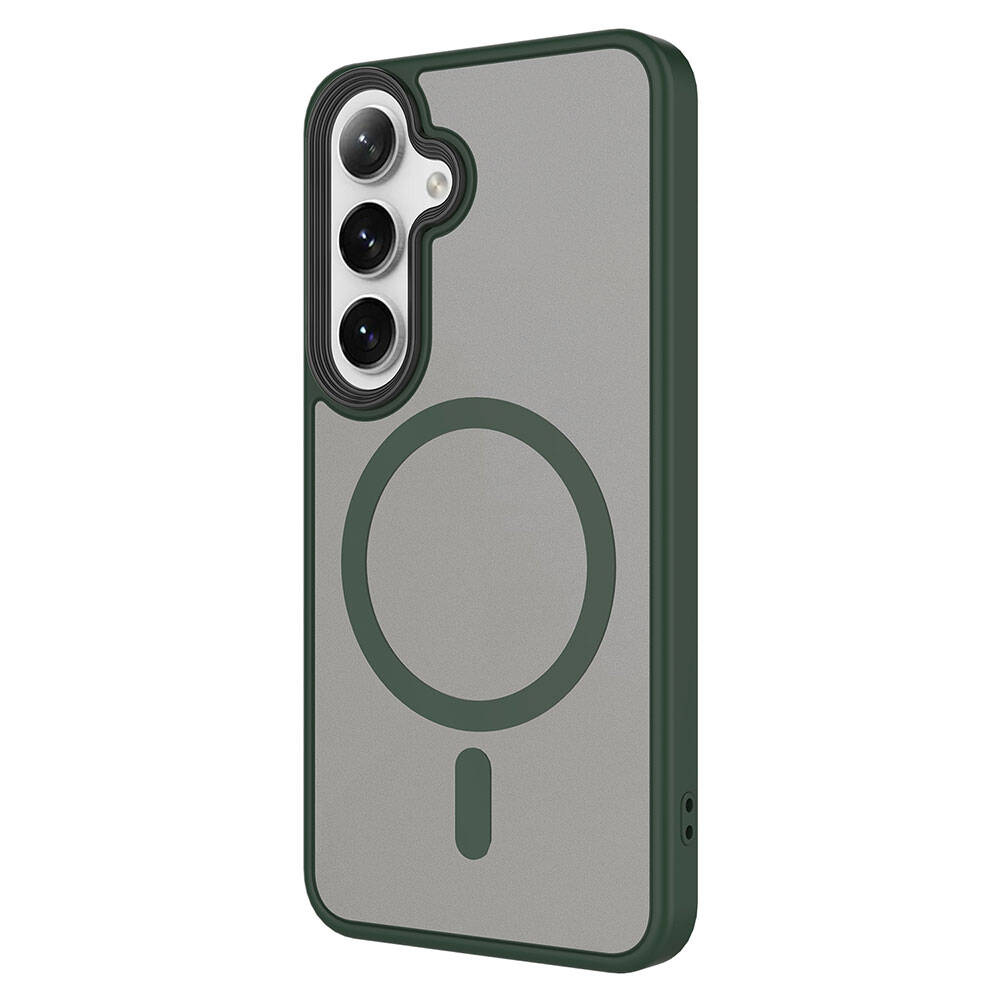 Samsung Galaxy S24 Plus Uyumlu Kılıf Sert PC Arka Yüzey Wireless Şarj Özellikli Zore Flet Magsafe Kapak - 3