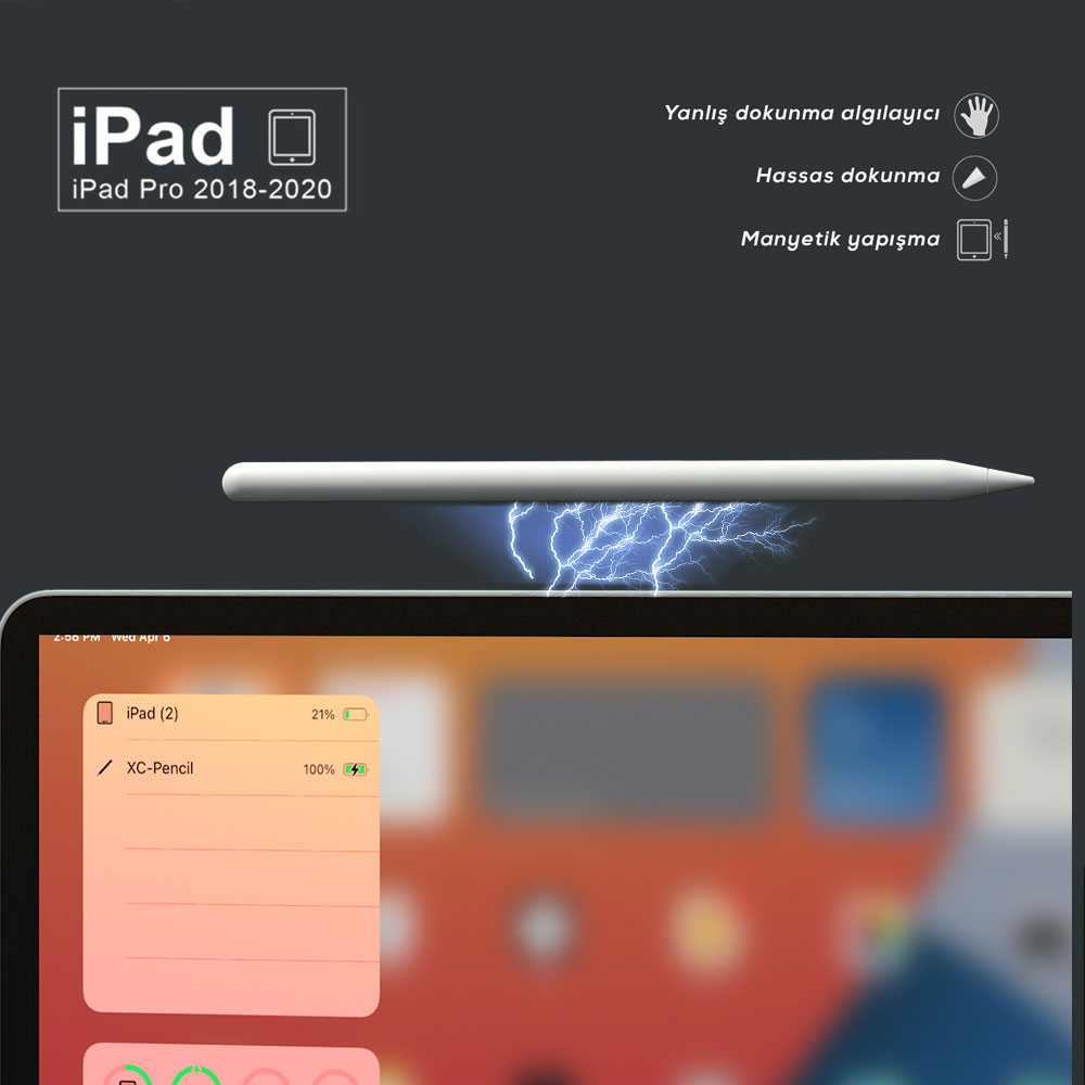Zore Pencil 11 Palm-Rejection Magnetik Şarj ve Eğim Özellikli Dokunmatik Çizim Kalemi - 19