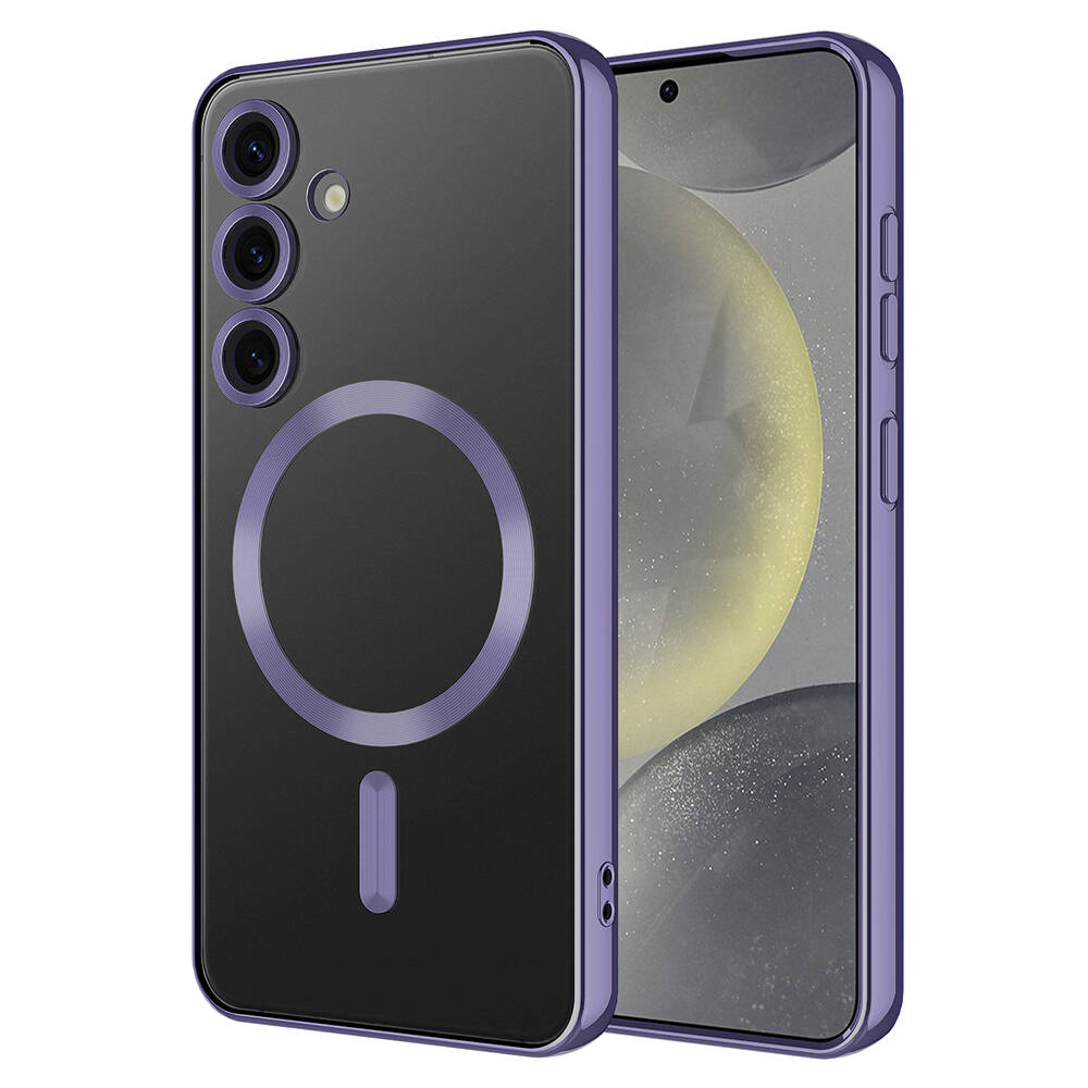 Samsung Galaxy S24 Plus Uyumlu Kılıf Kamera Korumalı Magsafe Wireless Şarj Özellikli Zore Demre Kapak - 5