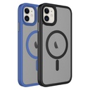 Apple iPhone 12 Uyumlu Kılıf Mat Arka Yüzey Wireless Şarj Özellikli Zore Flet Magsafe Kapak - 1