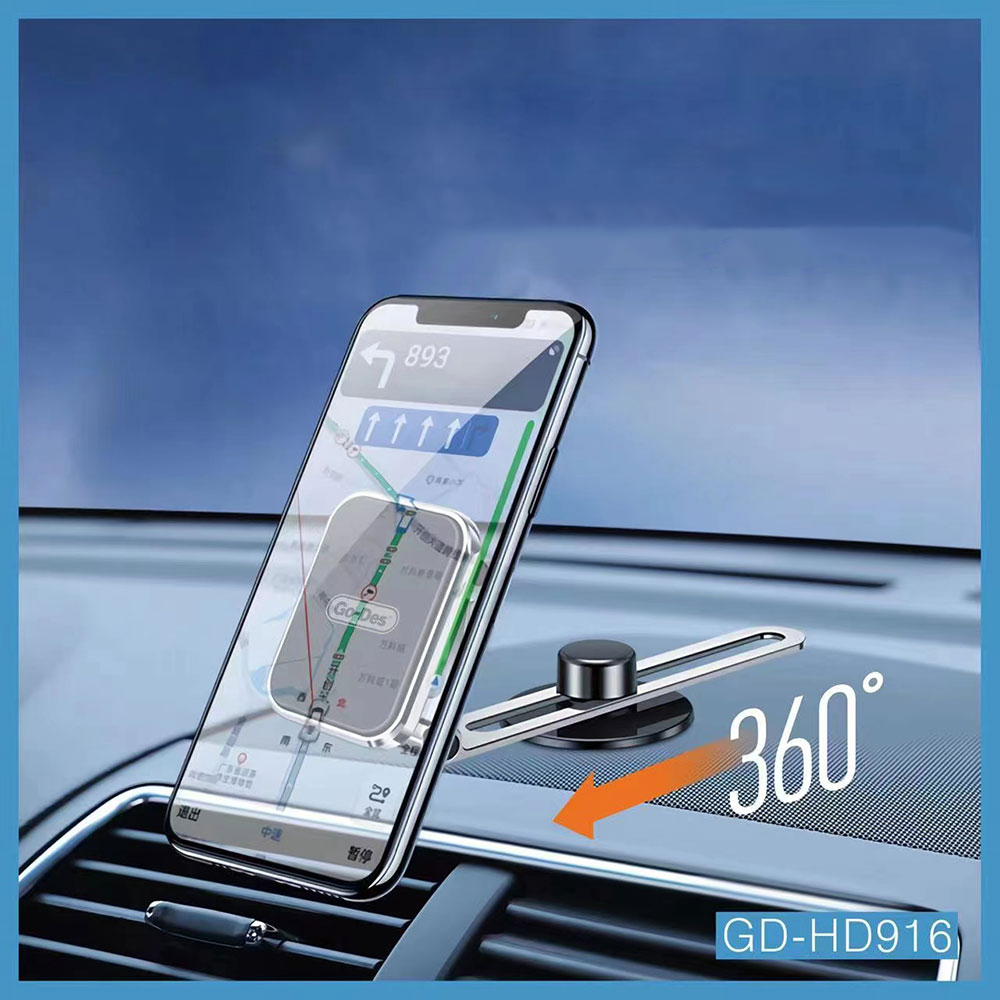 Go Des GD-HD916 Magnetik 360 Derece Dönebilen Düz Zemin Araç Telefon Tutacağı - 3