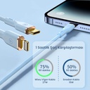 Wiwu Vigor YQ-01 Type-C to Lightning Esnek PD Data Kablo 27W 480Mbps 1.2M - 6