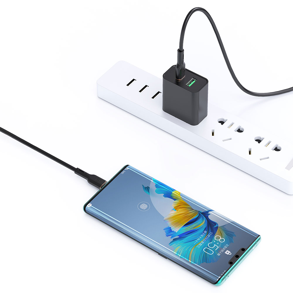 Wiwu Vigor YQ-02 Type-C to Type-C Esnek PD Data Kablosu 100W 480Mbps 1.2M - 3