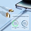 Wiwu Vigor YQ-02 Type-C to Type-C Esnek PD Data Kablosu 100W 480Mbps 1.2M - 6