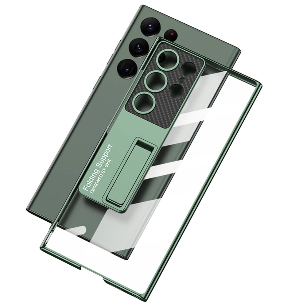 Samsung Galaxy S24 Ultra Uyumlu Kılıf Kamera Korumalı Şeffaf Tasarımlı Zore Lego Standlı Kapak - 4