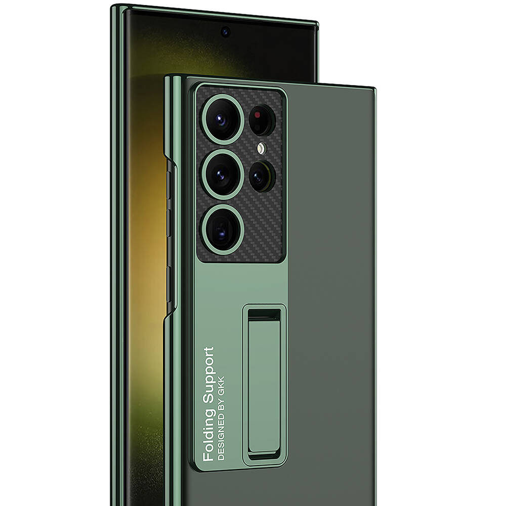 Samsung Galaxy S24 Ultra Uyumlu Kılıf Kamera Korumalı Şeffaf Tasarımlı Zore Lego Standlı Kapak - 7