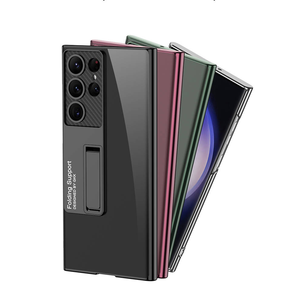 Samsung Galaxy S24 Ultra Uyumlu Kılıf Kamera Korumalı Şeffaf Tasarımlı Zore Lego Standlı Kapak - 8