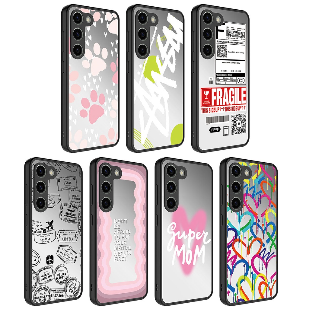 Samsung Galaxy S23 Plus Uyumlu Kılıf Aynalı Desenli Kamera Korumalı Parlak Zore Mirror Kapak - 1