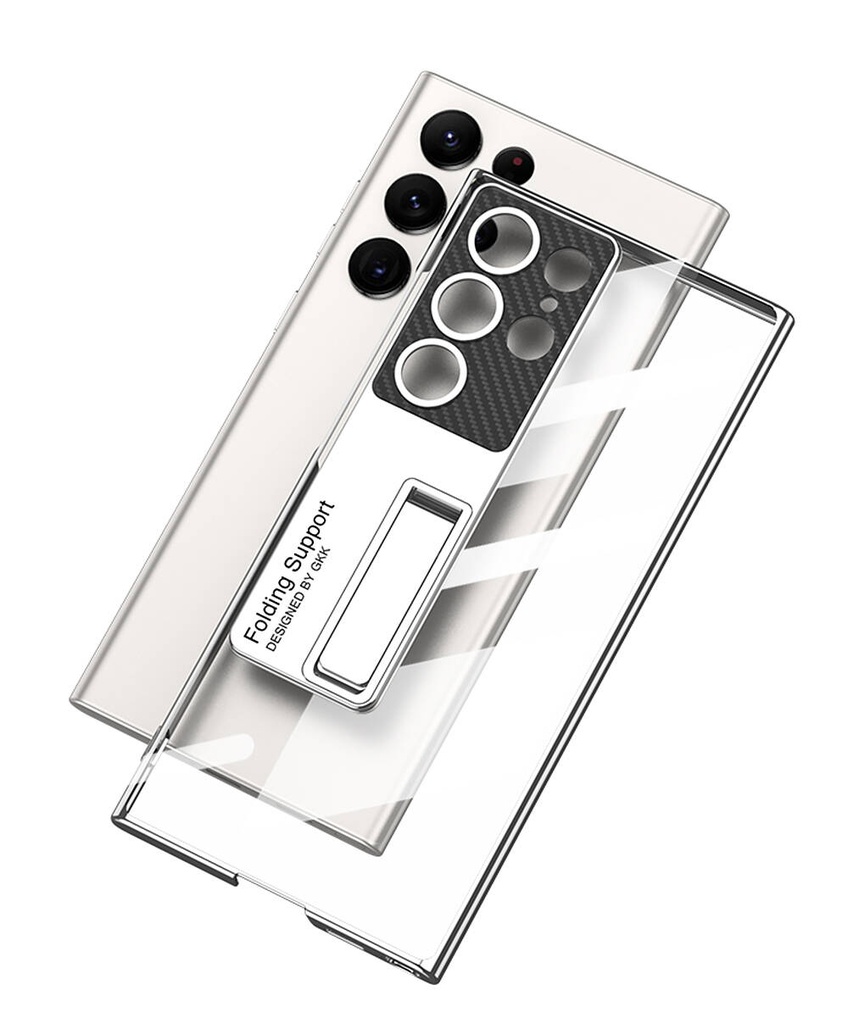 Samsung Galaxy S24 Ultra Uyumlu Kılıf Kamera Korumalı Şeffaf Tasarımlı Zore Lego Standlı Kapak - 9