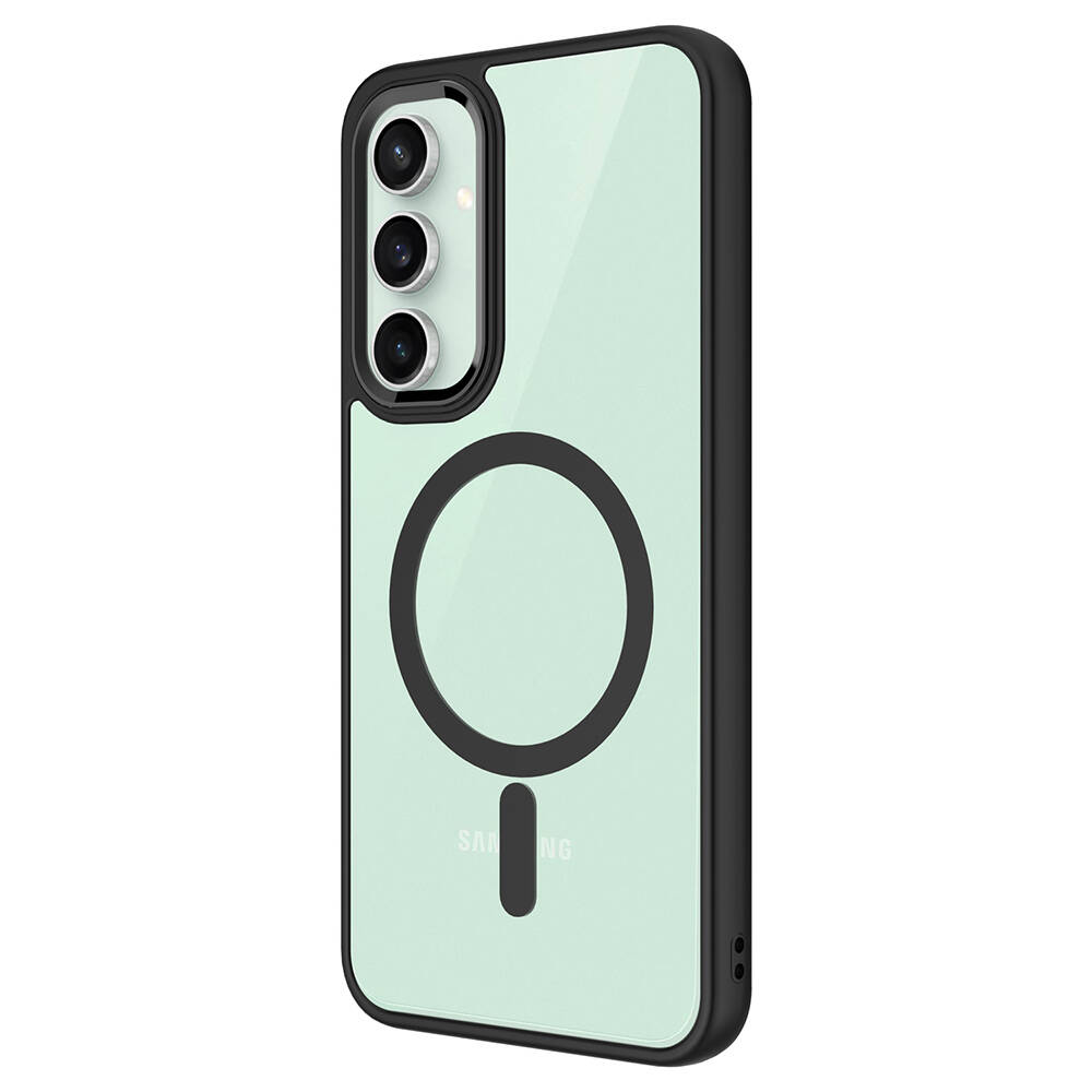 Samsung Galaxy S23 FE Uyumlu Kılıf Wireless Şarj Özellikli Zore Krom Magsafe Silikon Kapak - 1