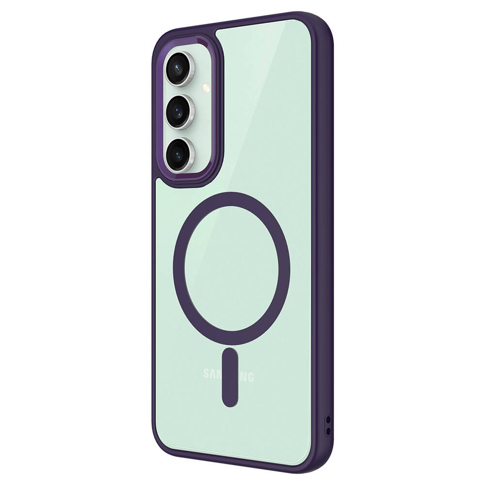 Samsung Galaxy S23 FE Uyumlu Kılıf Wireless Şarj Özellikli Zore Krom Magsafe Silikon Kapak - 2