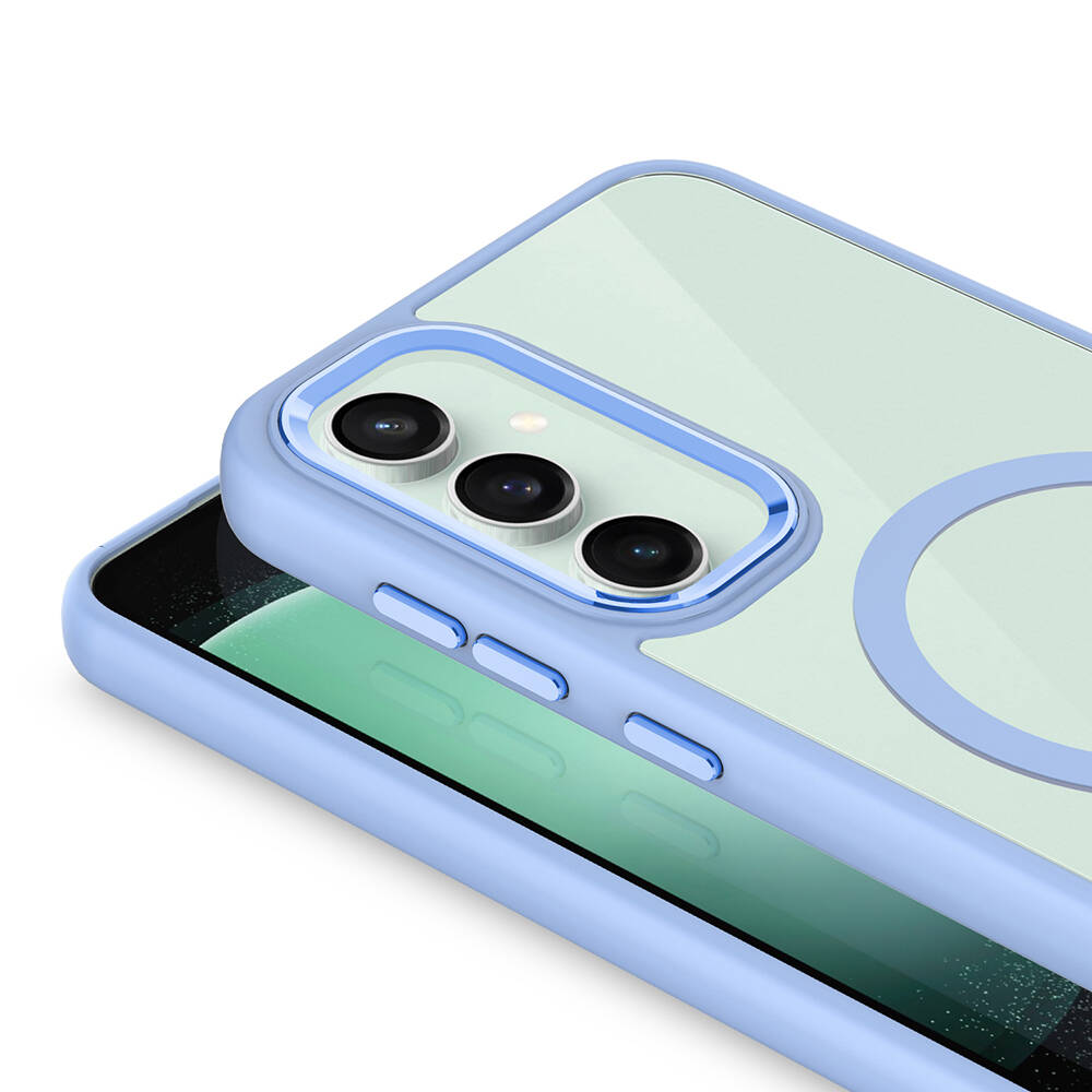 Samsung Galaxy S23 FE Uyumlu Kılıf Wireless Şarj Özellikli Zore Krom Magsafe Silikon Kapak - 7