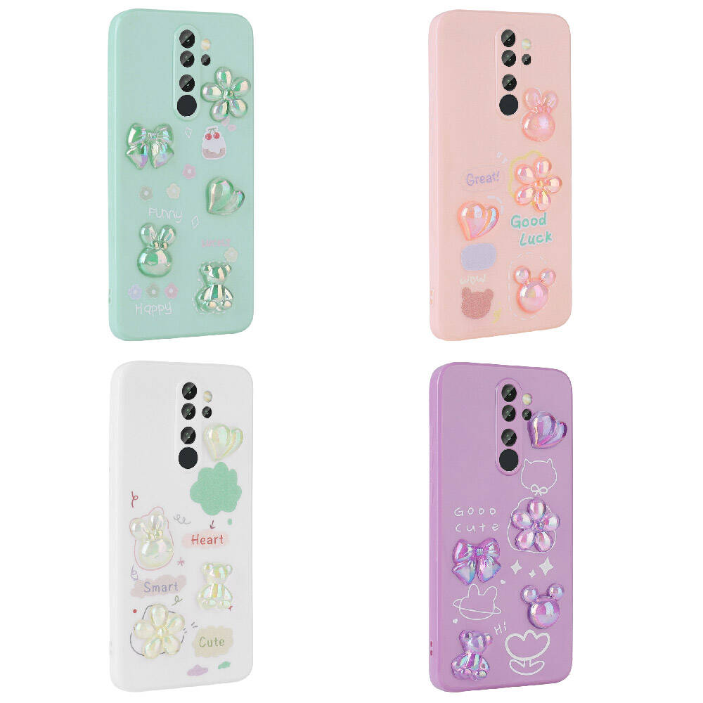 Xiaomi Redmi Note 8 Pro Uyumlu Kılıf Kabartma Figürlü Parlak Zore Toys Silikon Kapak - 1