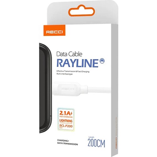 Recci RCL-P200 City of Sky Serisi Lightning to USB-A Data ve Şarj Kablosu 2M
