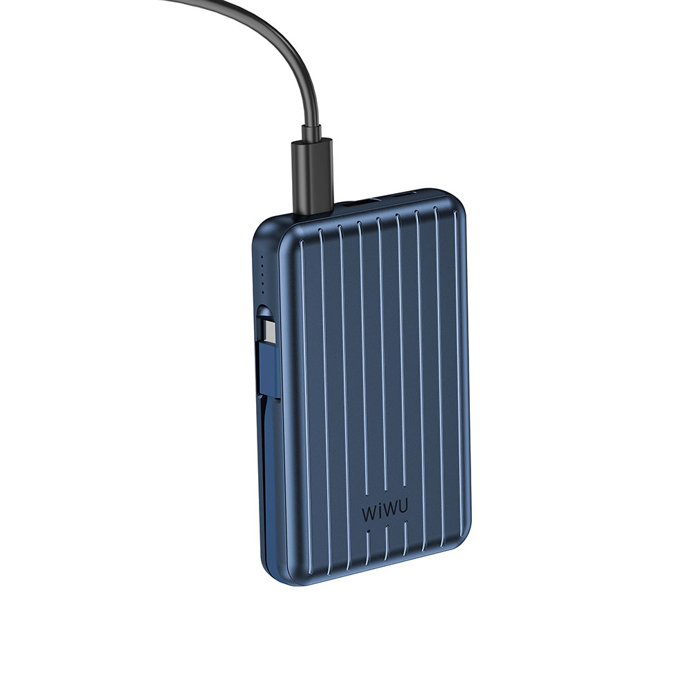 Wiwu PP03 Taşınabilir Wireless Şarj ve PD Hızlı Şarj Özellikli Powerbank 15W 10000mAh - 4