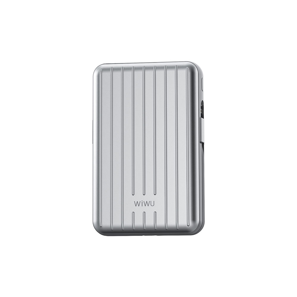 Wiwu PP03 Taşınabilir Wireless Şarj ve PD Hızlı Şarj Özellikli Powerbank 15W 10000mAh - 6