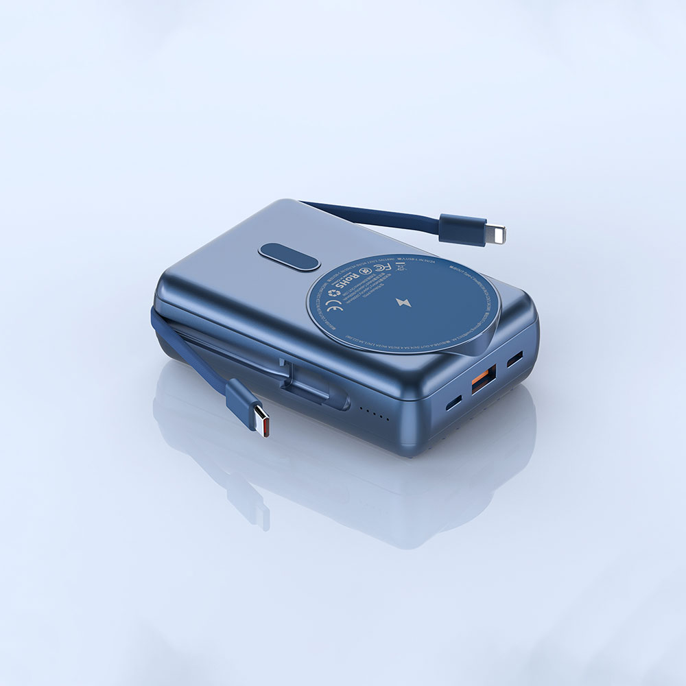 Wiwu PP04 Taşınabilir Wireless Şarj ve PD Hızlı Şarj Özellikli Powerbank 20W 20000mAh - 7
