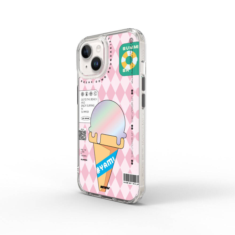 Apple iPhone 15 Uyumlu Kılıf Çift Katman Desenli Wiwu Summer Serisi Kapak - 9