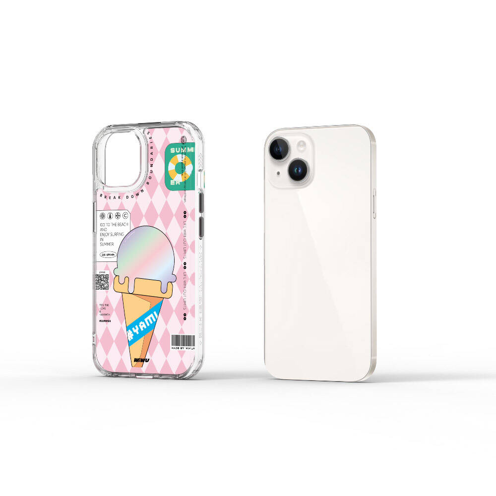 Apple iPhone 15 Uyumlu Kılıf Çift Katman Desenli Wiwu Summer Serisi Kapak - 11