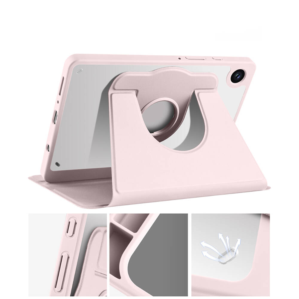 Samsung Galaxy Tab A9 Plus Uyumlu Kılıf Zore Termik Kalem Bölmeli Dönebilen Standlı Kılıf - 22