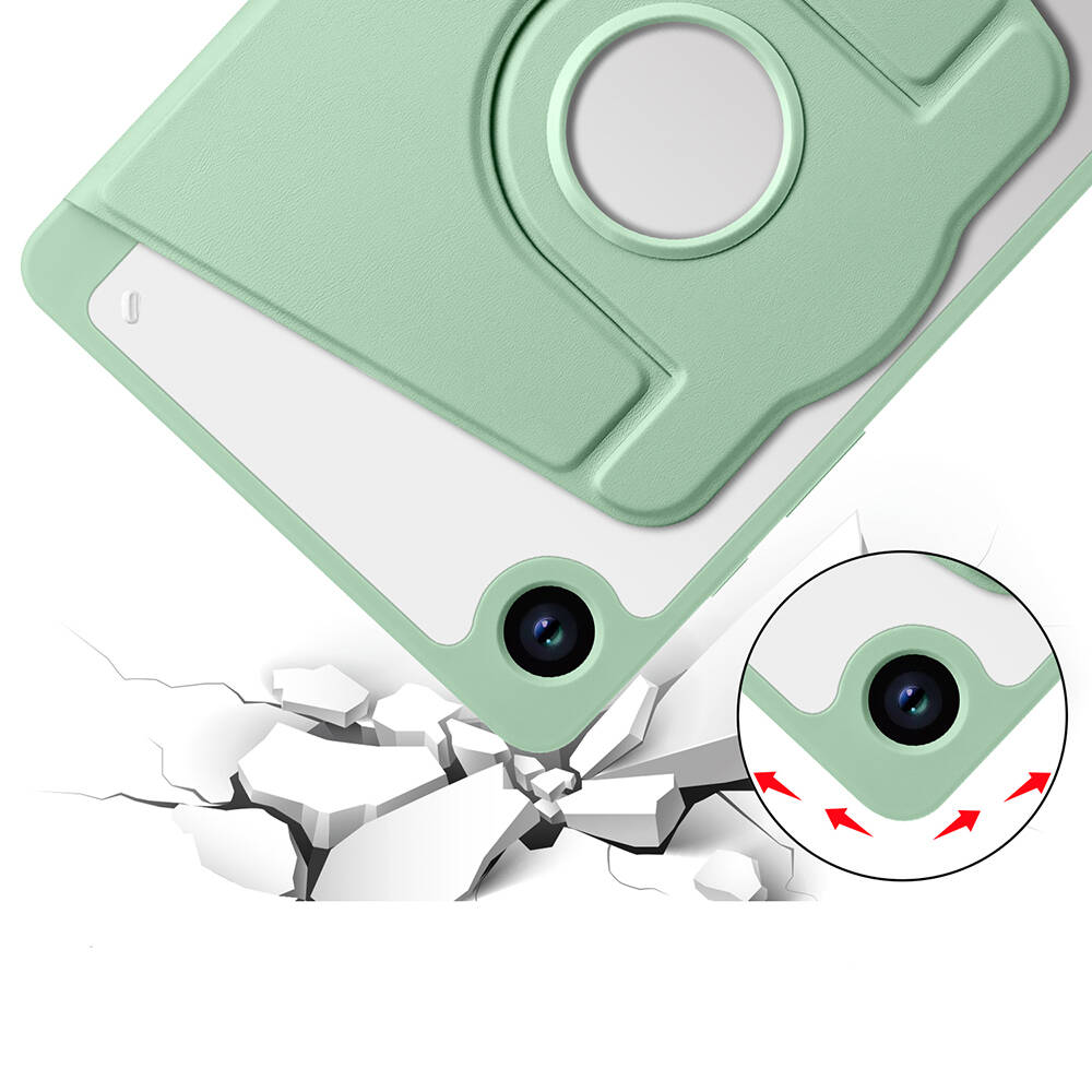 Samsung Galaxy Tab A9 Plus Uyumlu Kılıf Zore Termik Kalem Bölmeli Dönebilen Standlı Kılıf - 31