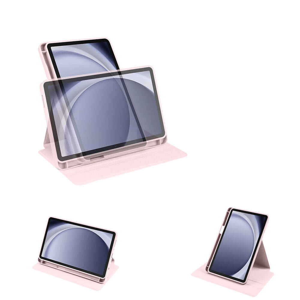 Samsung Galaxy Tab A9 Uyumlu Kılıf Zore Termik Kalem Bölmeli Dönebilen Standlı Kılıf - 14