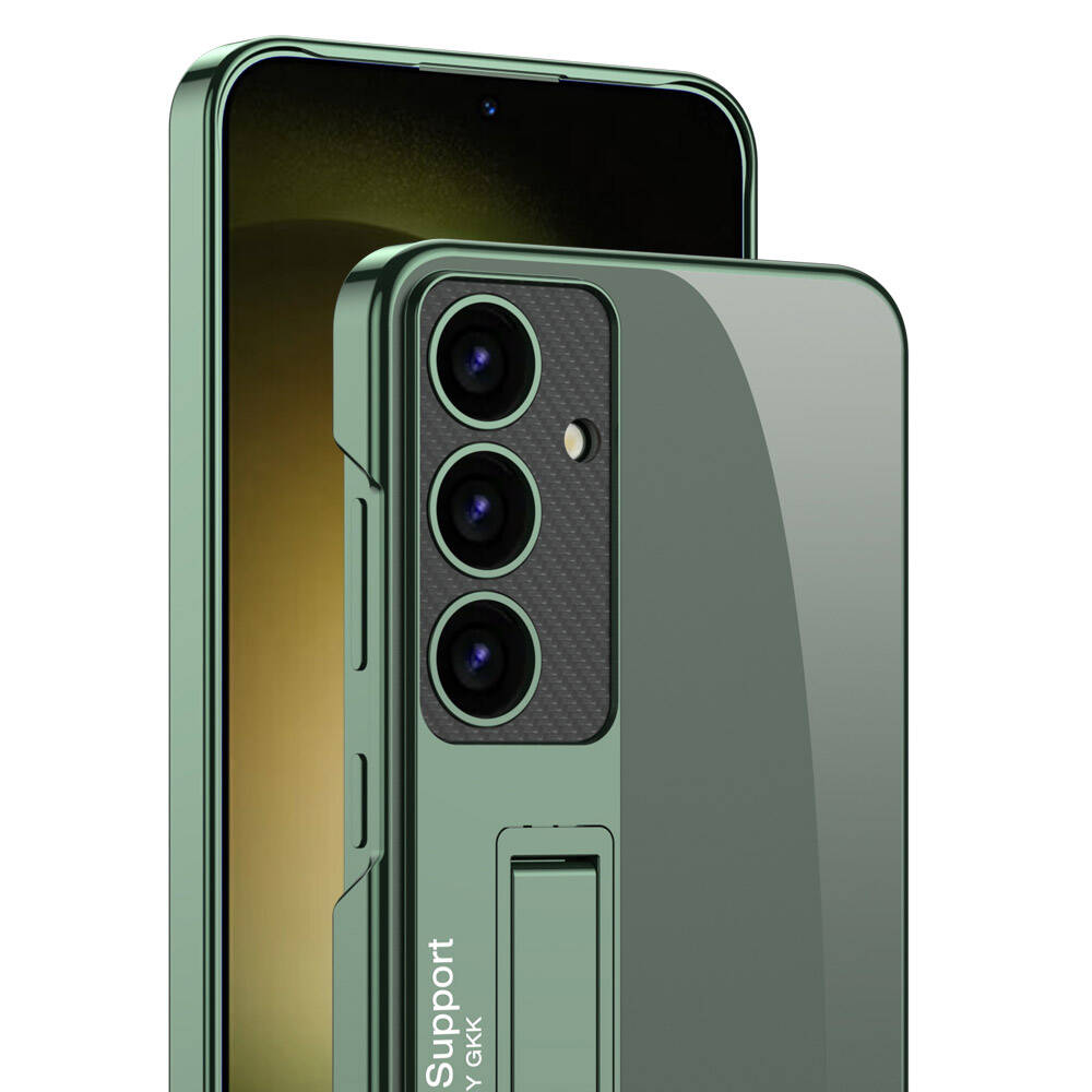 Samsung Galaxy S24 Uyumlu Kılıf Kamera Korumalı Şeffaf Tasarımlı Zore Lego Standlı Kapak - 7