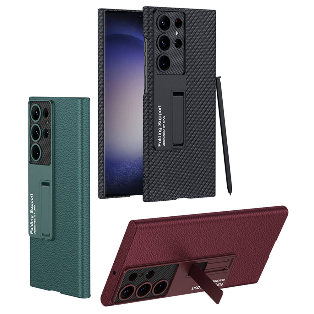 Samsung Galaxy S24 Ultra Uyumlu Kılıf Zore Kıpta Standlı Kapak - 4