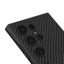 Samsung Galaxy S24 Ultra Uyumlu Suni Deri Arka Yüzey Sürgülü Kamera Korumalı Zore Kartlıklı Kıpta Silikon Kapak - 7