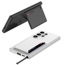 Samsung Galaxy S24 Ultra Uyumlu Suni Deri Arka Yüzey Sürgülü Kamera Korumalı Zore Kartlıklı Kıpta Silikon Kapak - 9