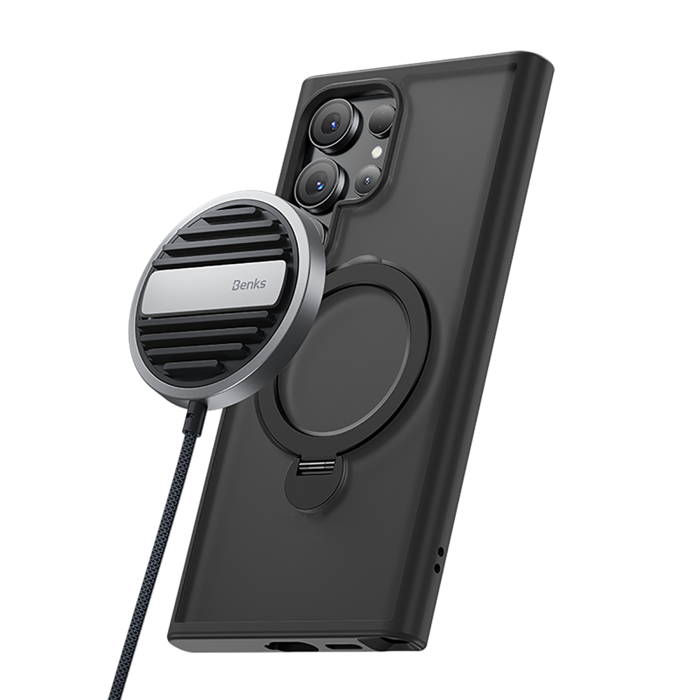 Samsung Galaxy S24 Ultra Uyumlu Kılıf Magsafe Şarj Özellikli Benks Standlı Mist Protective Kapak - 2