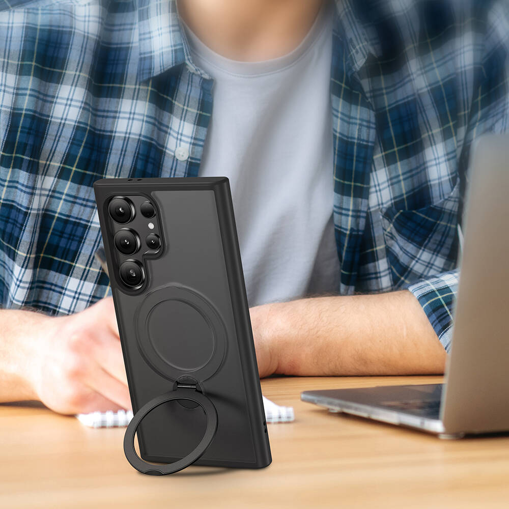 Samsung Galaxy S24 Ultra Uyumlu Kılıf Magsafe Şarj Özellikli Benks Standlı Mist Protective Kapak - 14