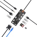 Wiwu CB011 Cyber 11 in 1 Type-C Hub 100W Şarj Destekli Şeffaf Görünümlü SD Kart-RJ45-Hdmi-VGA-Usb Çoğaltıcı - 1