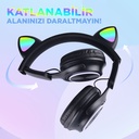 Zore M6 Pro Cat RGB Led Işıklı Kedi Kulağı Band Tasarımlı Ayarlanabilir ve Katlanabilir Kulak Üstü Bluetooth Kulaklık - 3