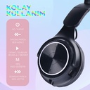 Zore M6 Pro Cat RGB Led Işıklı Kedi Kulağı Band Tasarımlı Ayarlanabilir ve Katlanabilir Kulak Üstü Bluetooth Kulaklık - 4