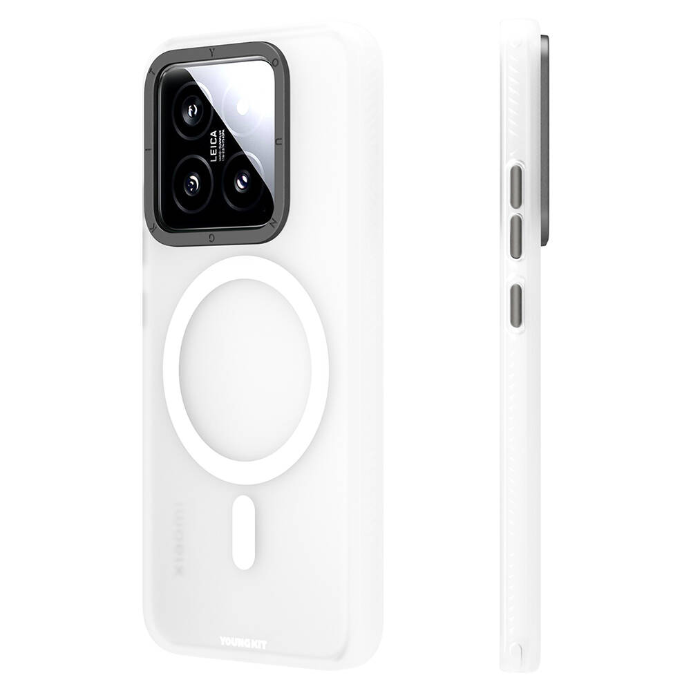 Xiaomi Mi 14 Kılıf Magsafe Şarj Özellikli Youngkit Hidden Sand Serisi Kapak - 4