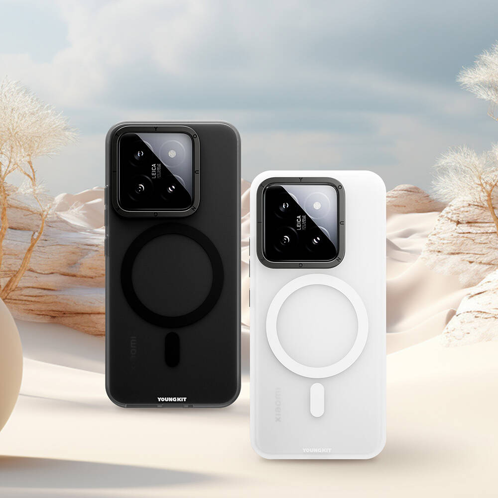 Xiaomi Mi 14 Kılıf Magsafe Şarj Özellikli Youngkit Hidden Sand Serisi Kapak - 6