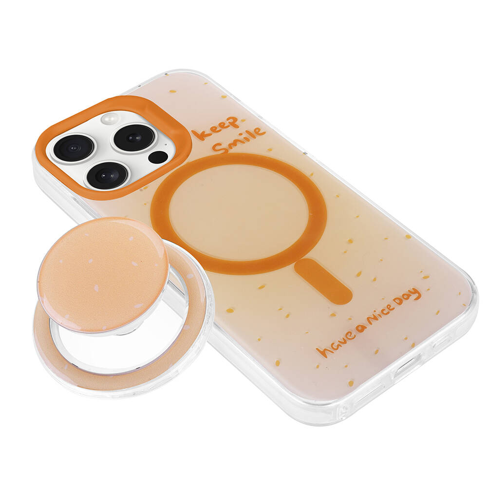 Apple iPhone 15 Pro Max Uyumlu Kılıf Magsafe Şarj Özellikli Tak-Çıkar Pop Soketli Zore Tiktok Kapak - 8