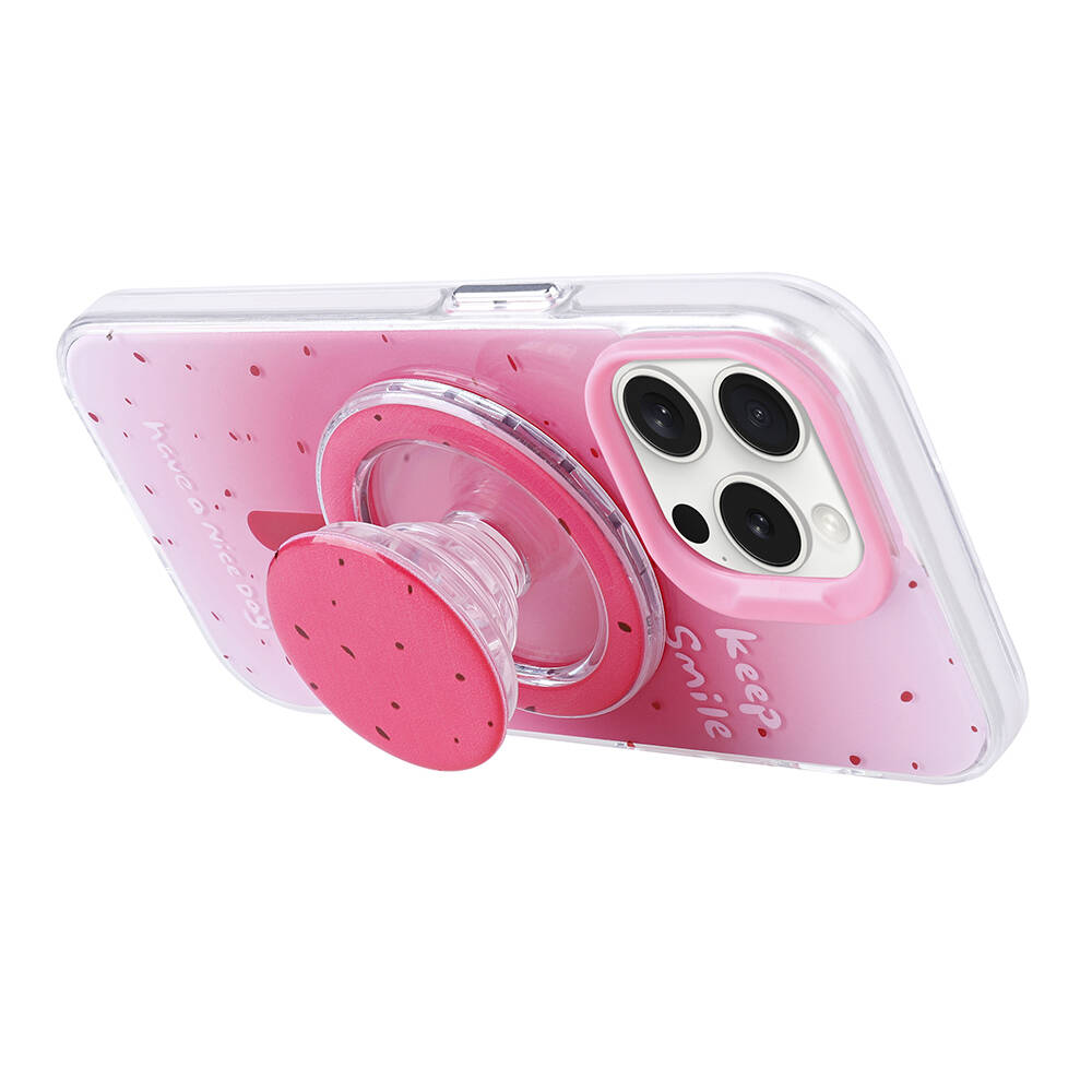 Apple iPhone 15 Pro Max Uyumlu Kılıf Magsafe Şarj Özellikli Tak-Çıkar Pop Soketli Zore Tiktok Kapak - 12