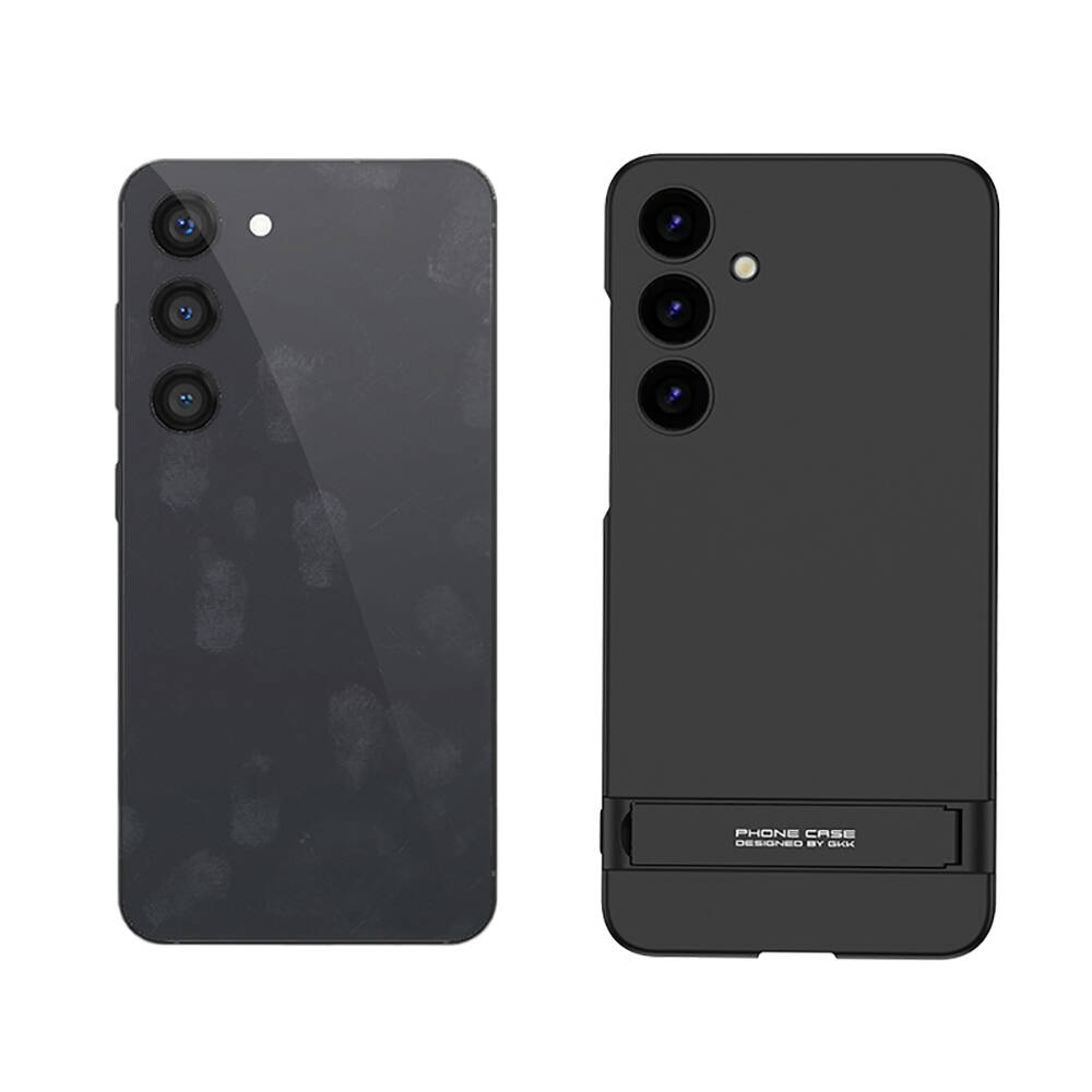 Samsung Galaxy S24 Uyumlu Kılıf Zore Kamera Korumalı Dikey Standlı Ays Kapak - 1