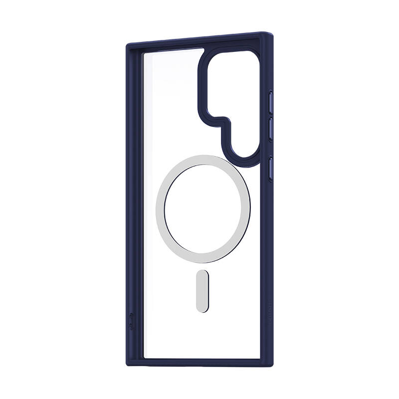 Samsung Galaxy S24 Ultra Uyumlu Kılıf Magsafe Şarj Özellikli Şeffaf Arka Yüzey Benks MagClap TPU Çerçeve Kapak - 12