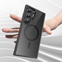 Samsung Galaxy S24 Ultra Uyumlu Kılıf Magsafe Şarj Özellikli Şeffaf Arka Yüzey Benks MagClap TPU Çerçeve Kapak - 17