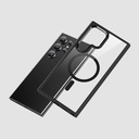 Samsung Galaxy S24 Ultra Uyumlu Kılıf Magsafe Şarj Özellikli Şeffaf Arka Yüzey Benks MagClap TPU Çerçeve Kapak - 18