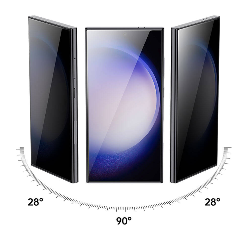 Samsung Galaxy S24 Ultra Uyumlu Benks Ultra Shield 0.3mm Privacy Ekran Koruyucu + Kolay Uygulama Aparatlı - 2