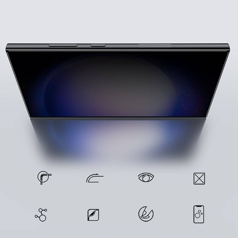 Samsung Galaxy S24 Ultra Uyumlu Benks Ultra Shield 0.3mm Privacy Ekran Koruyucu + Kolay Uygulama Aparatlı - 4