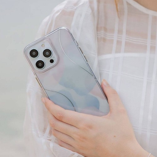 Apple iPhone 14 Uyumlu Kılıf Dalgalı Çizgi Desenli Coehl Palette Kapak